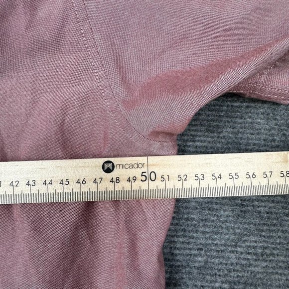 RVCA Men's Casual Button Up Shirt Pink Short Sleeve Slim Fit Size Medium M - Picture 7 of 8